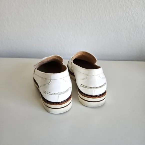 Stuart Weitzman | Parker Lift Leather Loafer White Shoes, Womens 8.5