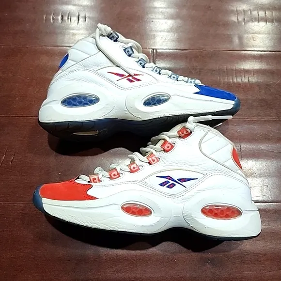 Sz 5 Youth Reebok Question Mid J Double Cross Basketball Shoes Allen Iverson