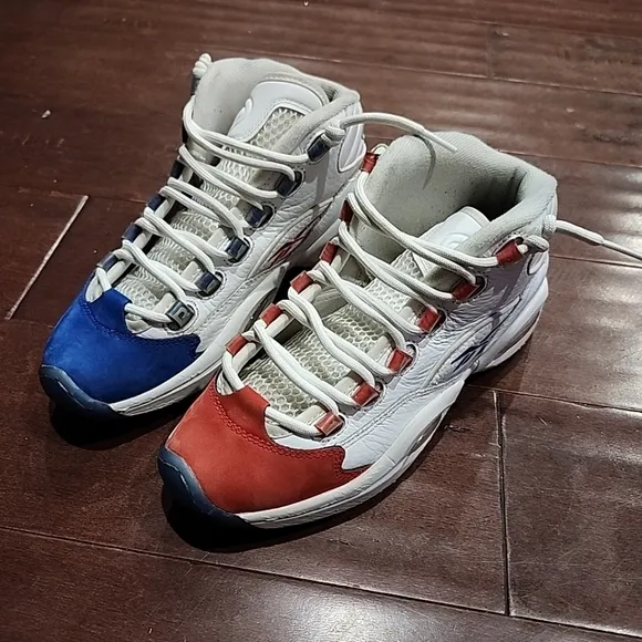 Sz 5 Youth Reebok Question Mid J Double Cross Basketball Shoes Allen Iverson