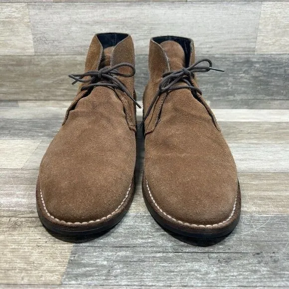 Thursday Everyday Scout Chukka Boots Men's 9.5 Wide Brown Leather Suede Shoes