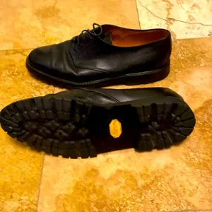 To Boot by Adam Derrick Italian-crafted grain leather shoes, lug sole.