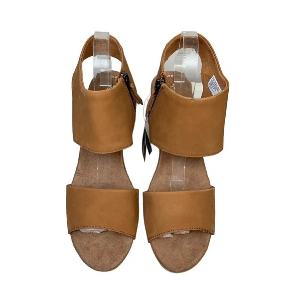 Toms Majorca Platform Sandal Slingback Ortholite Foam Insoles Brown Women Sz 12‎