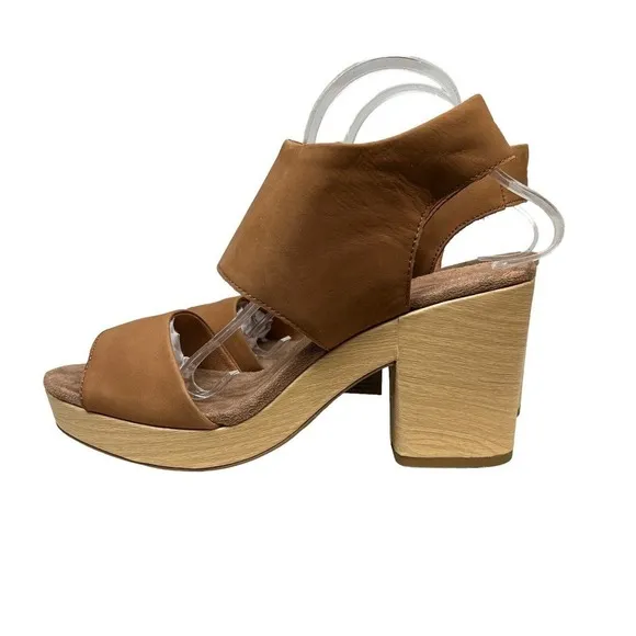 Toms Majorca Platform Sandal Slingback Ortholite Foam Insoles Brown Women Sz 12‎