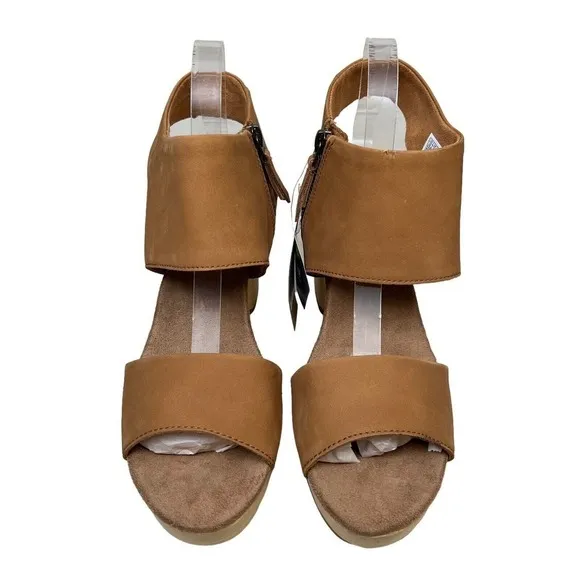 Toms Majorca Platform Sandal Slingback Ortholite Foam Insoles Brown Women Sz 12‎