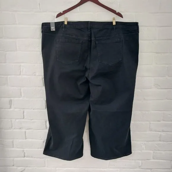 Torrid Jeans Womens 28 S Short Black Perfect Wide Leg Vintage Stretch Waist 53