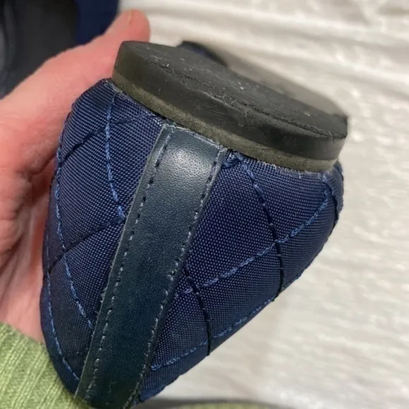 Tory Burch blue quilted shoes