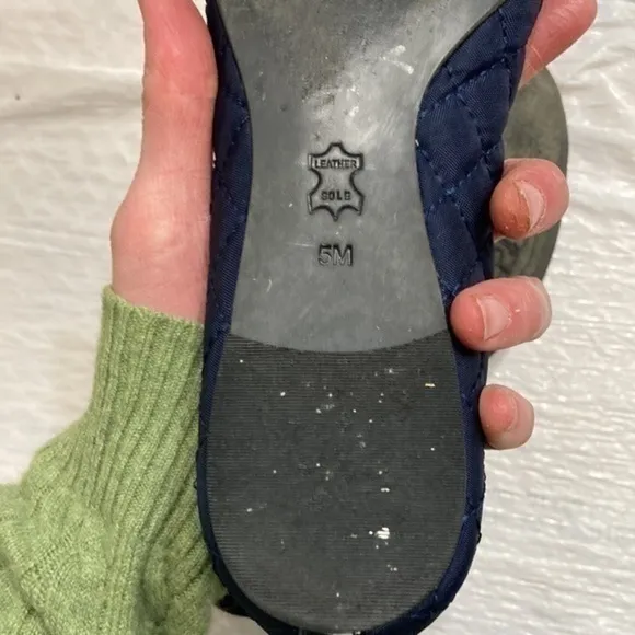 Tory Burch blue quilted shoes
