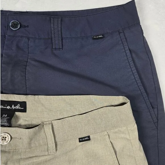 Travis Mathew Lot of 2 Men’s Golf Shorts Size 34 (34x10) Performance 2 Styles