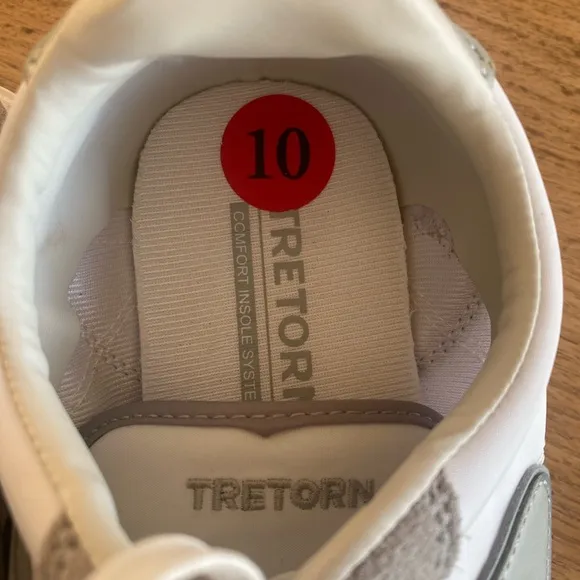 Tretorn Rawlins White‎ Gray Suede Sneakers Women’s 10 NWT
