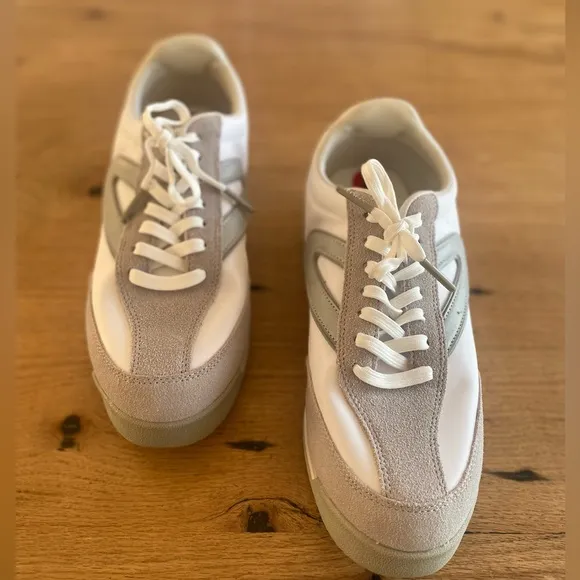 Tretorn Rawlins White‎ Gray Suede Sneakers Women’s 10 NWT