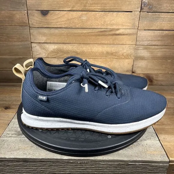 TRUE Linkswear Mens Sz 10 All Day RipStop Blue Spikeless Golf Shoes Sneakers