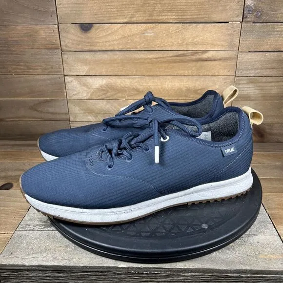 TRUE Linkswear Mens Sz 10 All Day RipStop Blue Spikeless Golf Shoes Sneakers