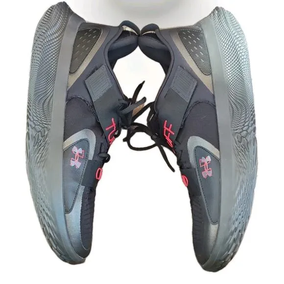TUFF CROWD x UNDER ARMOUR FLOW FUTR Men's Sz 17 Black Red Curry Shoe 6000875-001