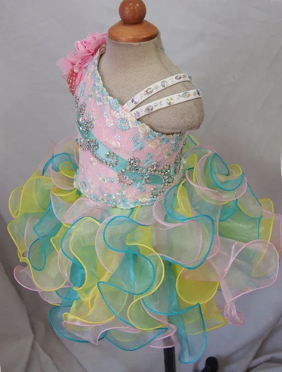 Two Pieces Lace Toddler Cupcake Pageant Dress