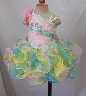 Two Pieces Lace Toddler Cupcake Pageant Dress