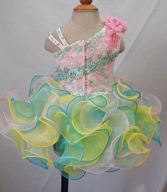 Two Pieces Lace Toddler Cupcake Pageant Dress