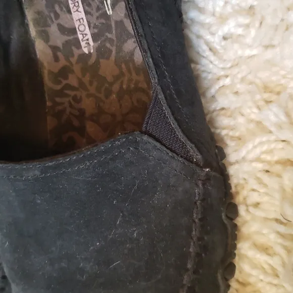 TWO pr Skechers genuine Suede loafers