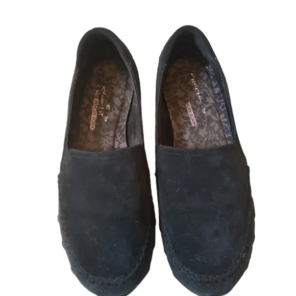 TWO pr Skechers genuine Suede loafers