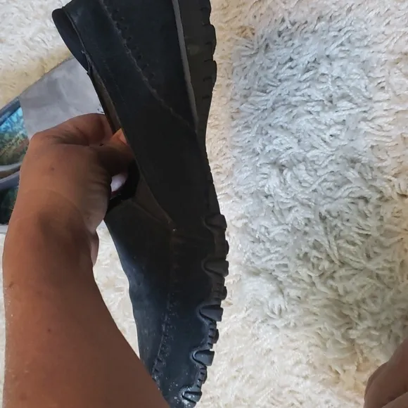 TWO pr Skechers genuine Suede loafers