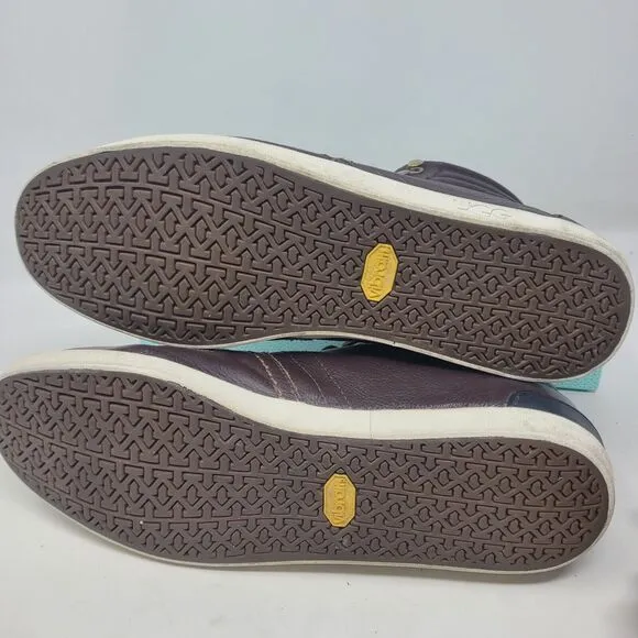 UGG Australia Mens Genuine Leather Sneakers Brown Size US 9 Shoes Comfort 99%