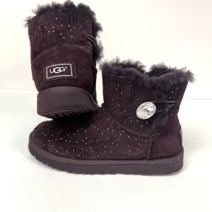 UGG Australia Womens Mini Bailey Button Bling Constellation Boot Purple US 7