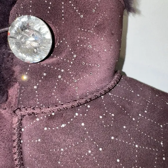 UGG Australia Womens Mini Bailey Button Bling Constellation Boot Purple US 7
