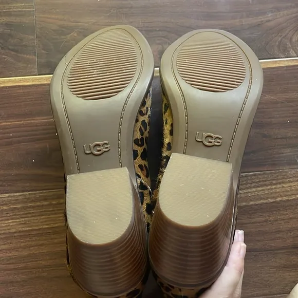 UGG Kingsburg Leopard Calf Hair Western Boots, Size 9.5 M