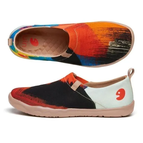 UIN Men's Walking Shoes Slip On Canvas Casual Comfort Loafers (Brutalism)