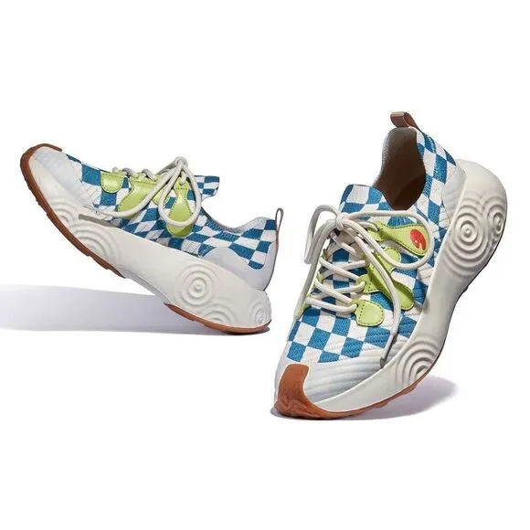 UIN Women's Walking Shoes Casual Travel Sneaker (Brava checkerboard Flow)