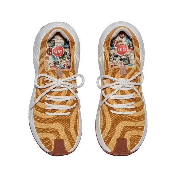 UIN Women's Platform Walking Shoes Casual Sneaker (Brava Ⅱ- Chiffon Baumkuchen)