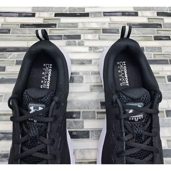 Under Armour Charged Assert 10 Black Men's Running Shoes Size 9 4E