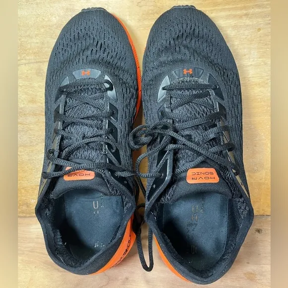 Under Armour Hovr Sonic 3 Connected Mens Sz 12 Running Shoes Sneakers Blk/Orange