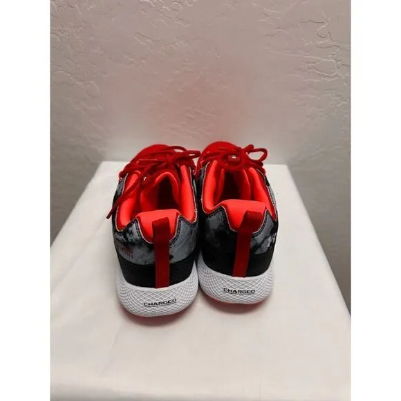 Under Armour Mens Charged Focus Print Running Shoes - Red - 10.5 NWT