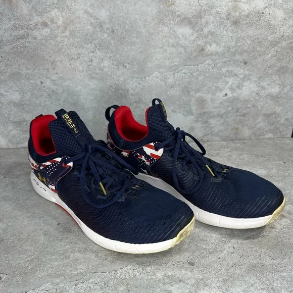 Under Armour Men's HOVR Rise 2 Cross Trainer Academy Blue Mens 13 American Flag