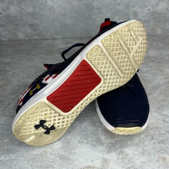 Under Armour Men's HOVR Rise 2 Cross Trainer Academy Blue Mens 13 American Flag