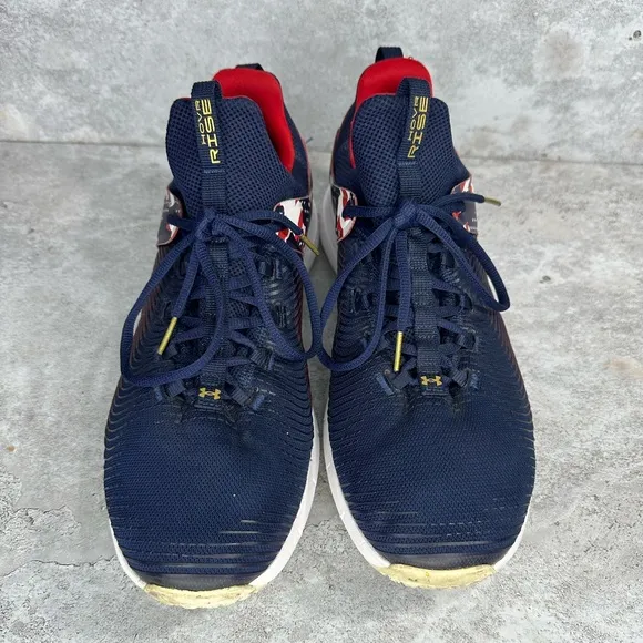 Under Armour Men's HOVR Rise 2 Cross Trainer Academy Blue Mens 13 American Flag