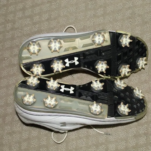 Under Armour Men’s Size US 9 Tempo Tour Golf White Sneaker Shoes 1270205-101