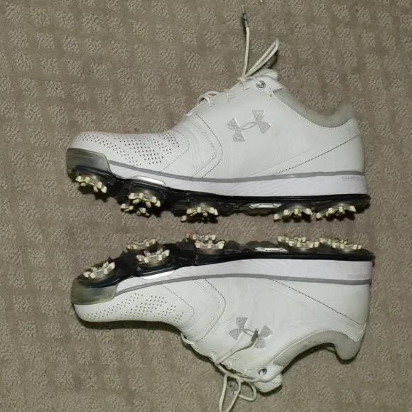 Under Armour Men’s Size US 9 Tempo Tour Golf White Sneaker Shoes 1270205-101