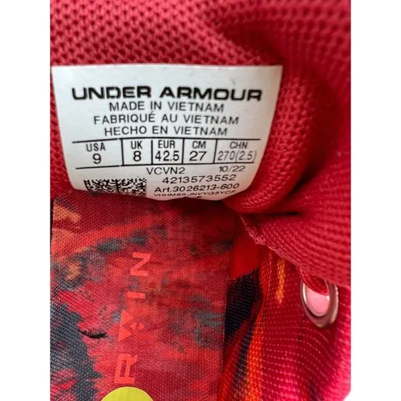 Under Armour TriBase Reign 5 Q1 Red Training Shoes 3026213-600 Men Size 9 NEW