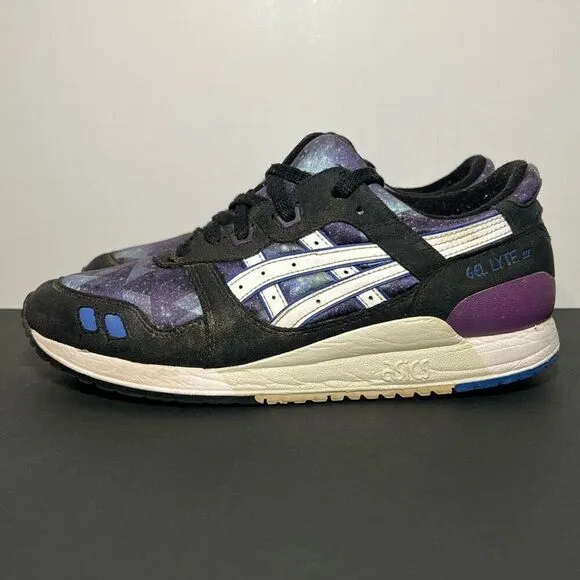 Unisex ASICS Gel Lyte III Galaxy Athletic Sneakers / Size 6.5 Mens - 8 Womens