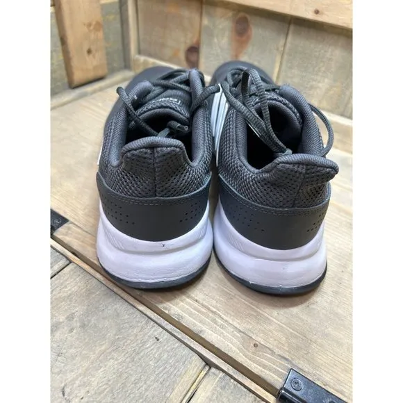 US10.5 Adidas Mens Runfalcon Gray White Running Shoes Sneakers