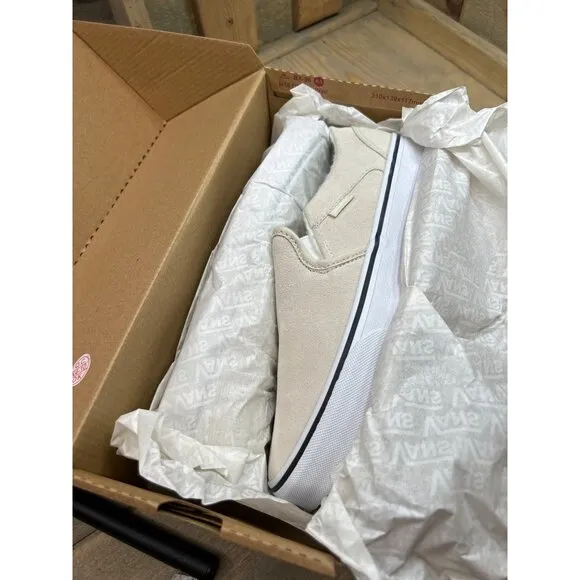 US9.5 NEW Vans Asher DX Women's Slip-On Shoes Sherpa Lined BIRCH