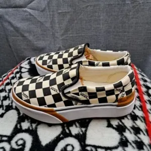 VANS Canvas Checkerboard Slip-On Shoes