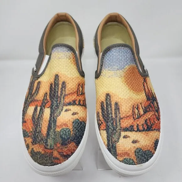 Vans Skateboarding Shoes Mens 6.5 Multicolor Tapestry Cactus Western Sneakers