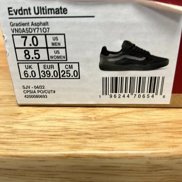 Vans Unisex Evdnt Ultimate VN0A5DY71O7 Gradient Asphalt Sneaker Shoes Sz M7 W8.5