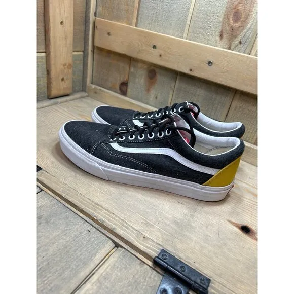 VANS US10 EU43 Mens Gray Yellow White Skateboarding Skater Shoes