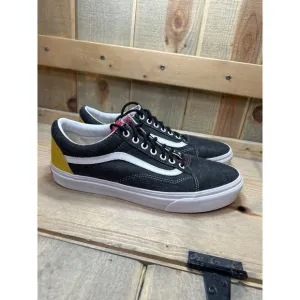 VANS US10 EU43 Mens Gray Yellow White Skateboarding Skater Shoes