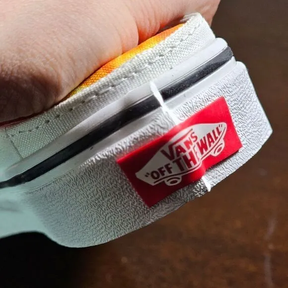 Vans X A$AP Worldwide Slip On White Shoes Mule Flames ASAP Rocky Collab Size 5.5