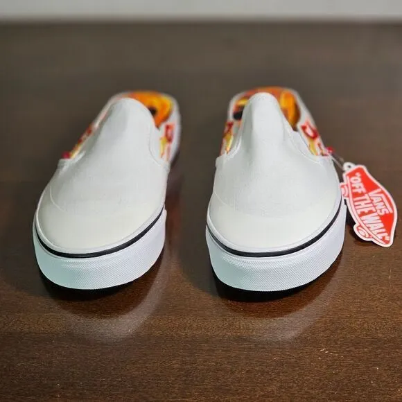Vans X A$AP Worldwide Slip On White Shoes Mule Flames ASAP Rocky Collab Size 5.5