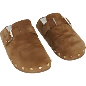 Veronica Beard Fern 2 Shearling Clog Caramel Women's Shoes Size 9
